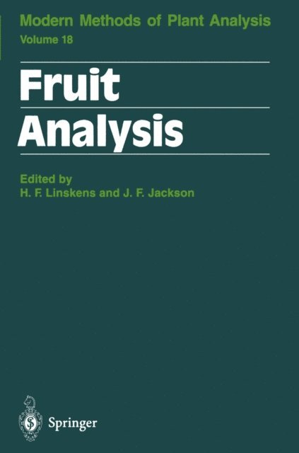 John F. Jackson, Hans F. Linskens - Fruit Analysis, E-bok