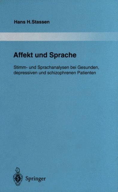 Hans H. Stassen - Affekt und Sprache, E-bok