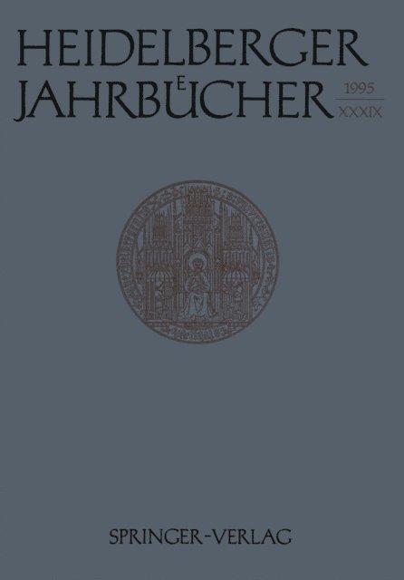 Reiner Wiehl - Heidelberger Jahrbücher, E-bok