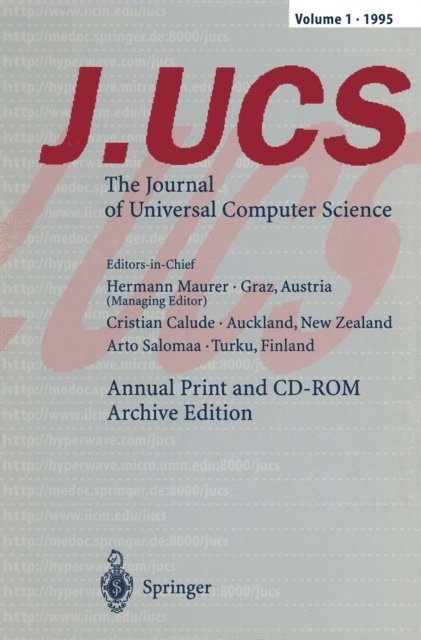 Arto Salomaa, Christian Calude, Hermann Maurer - J.UCS The Journal of Universal Computer Science, E-bok