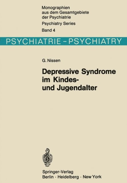 G. Nissen - Depressive Syndrome im Kindes- und Jugendalter, E-bok