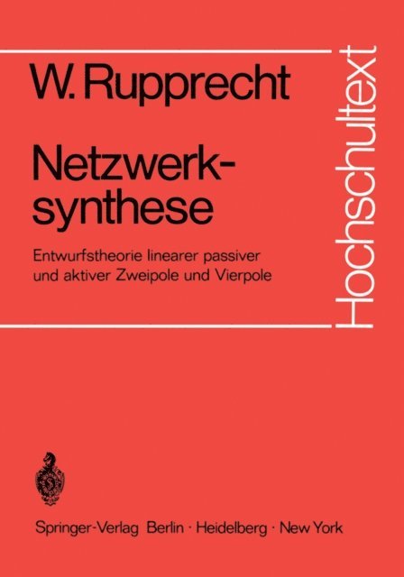 W. Rupprecht - Netzwerksynthese, E-bok