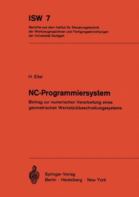 H. Eitel - NC-Programmiersystem, E-bok