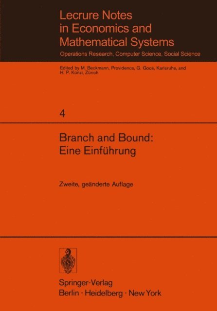 F. Weinberg - Branch and Bound: Eine Einführung, E-bok