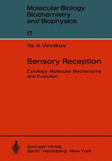 Y.A. Vinnikov - Sensory Reception, E-bok