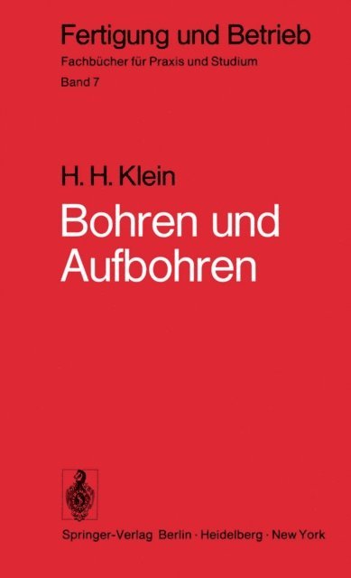 H.H. Klein - Bohren und Aufbohren, E-bok
