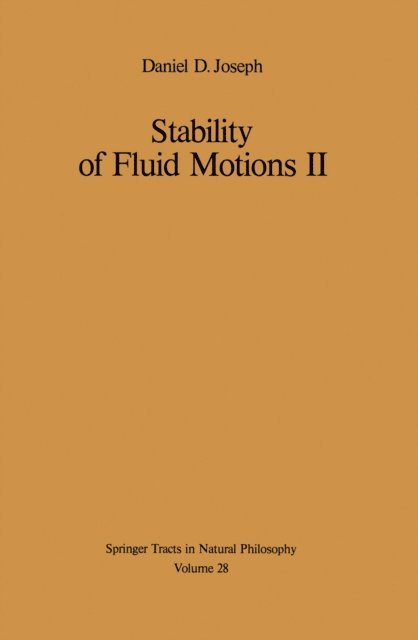 D. D. Joseph - Stability of Fluid Motions II, E-bok