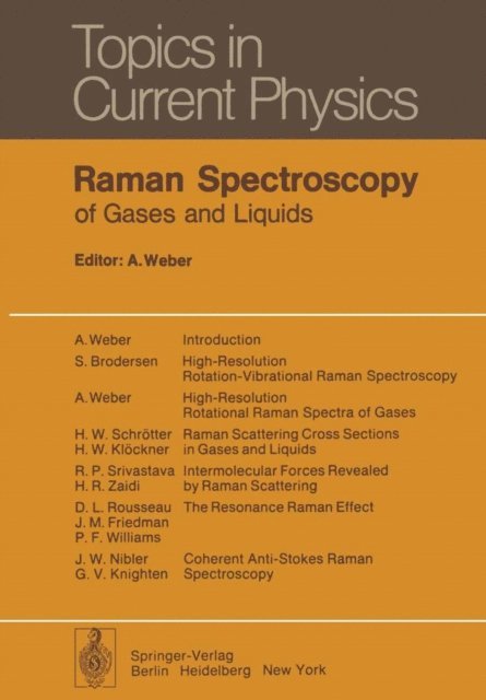 A. Weber - Raman Spectroscopy of Gases and Liquids, E-bok