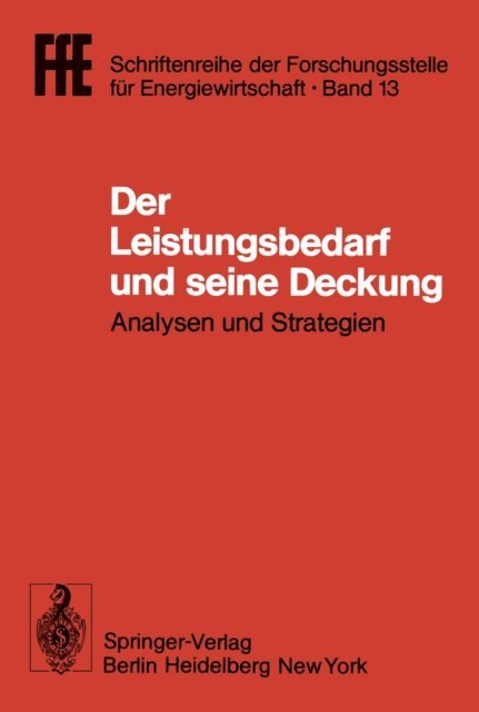 Helmut Schaefer - Der Leistungsbedarf und seine Deckung, E-bok
