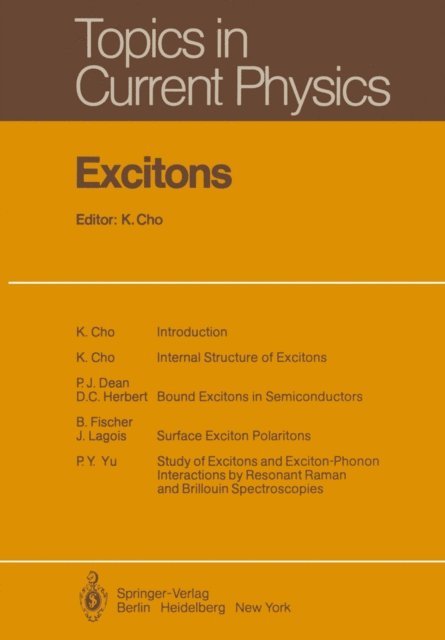 K. Cho - Excitons, E-bok