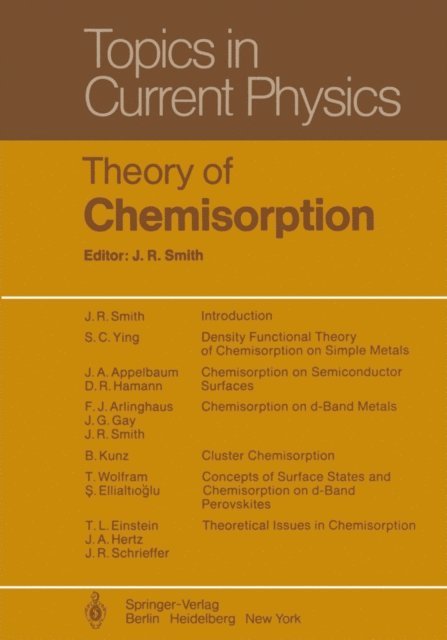 J. R. Smith - Theory of Chemisorption, E-bok