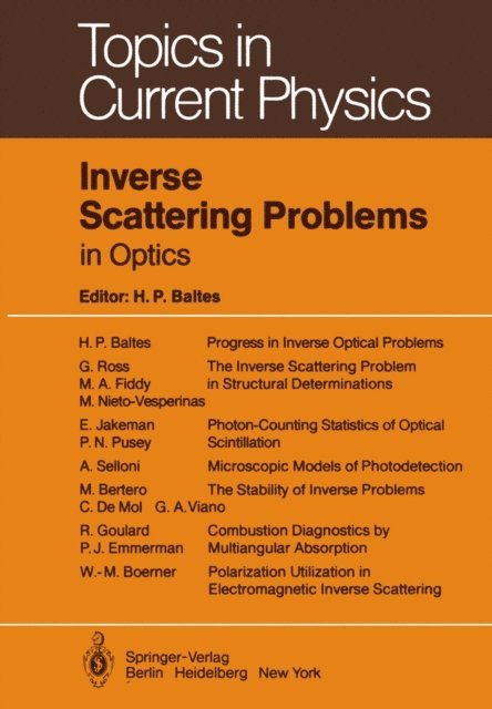 H.P. Baltes - Inverse Scattering Problems in Optics, E-bok