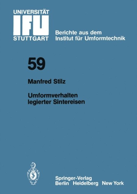 M. Stilz - Umformverhalten legierter Sintereisen, E-bok