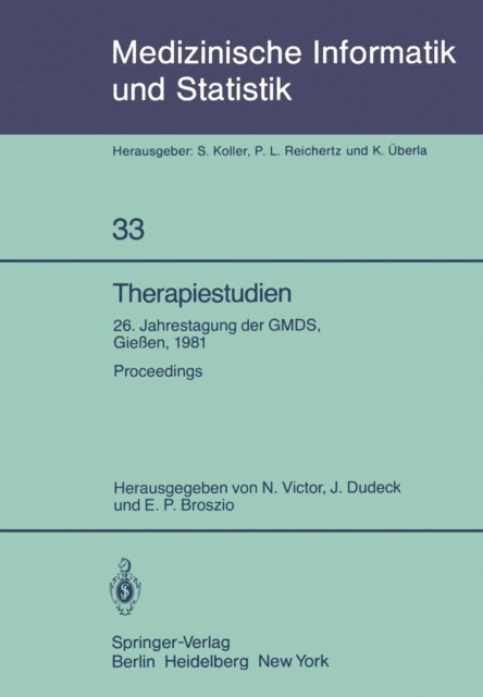 E.P. Broszio, J. Dudeck, N. Victor - Therapiestudien, E-bok