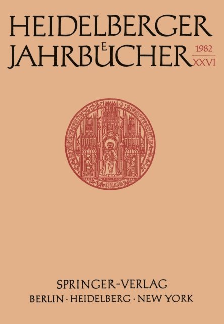 H. Schipperges - Heidelberger Jahrbücher, E-bok