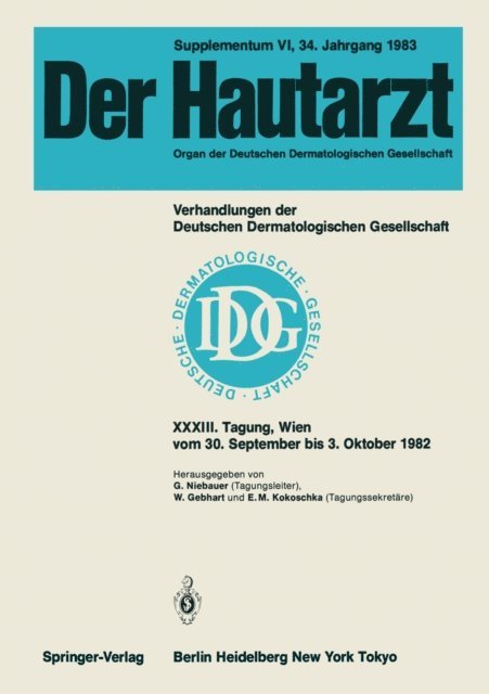E.M. Kokoschka, W. Gebhart, G. Wiebauer - Verhandlungen der Deutschen Dermatologischen Gesellschaft, E-bok