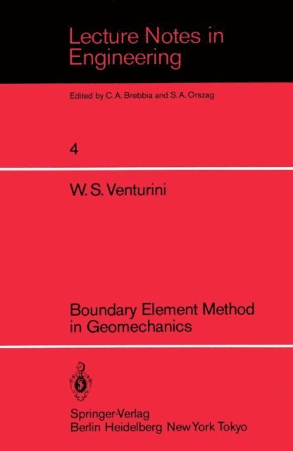 W.S. Venturini - Boundary Element Method in Geomechanics, E-bok