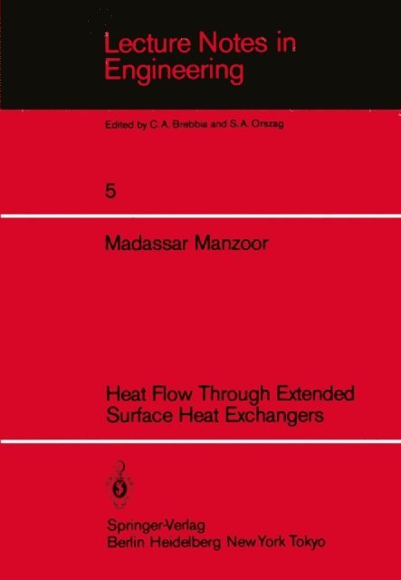 M. Manzoor - Heat Flow Through Extended Surface Heat Exchangers, E-bok
