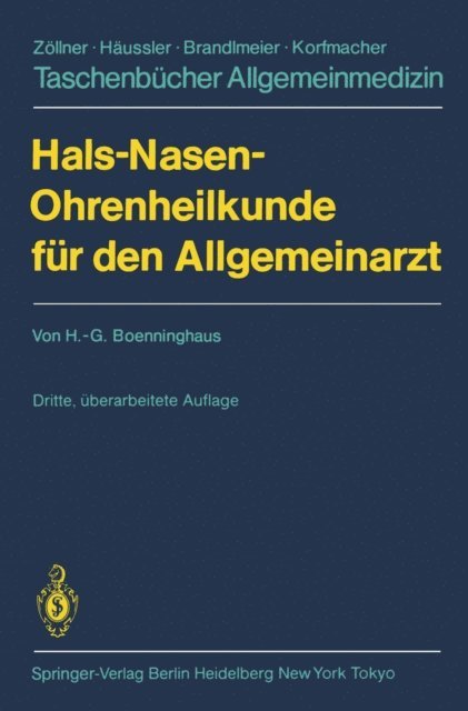 Hans-Georg Boenninghaus - Hals-Nasen-Ohrenheilkunde für den Allgemeinarzt, E-bok