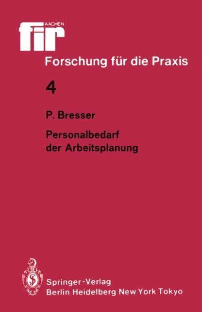 Peter Bresser - Personalbedarf der Arbeitsplanung, E-bok