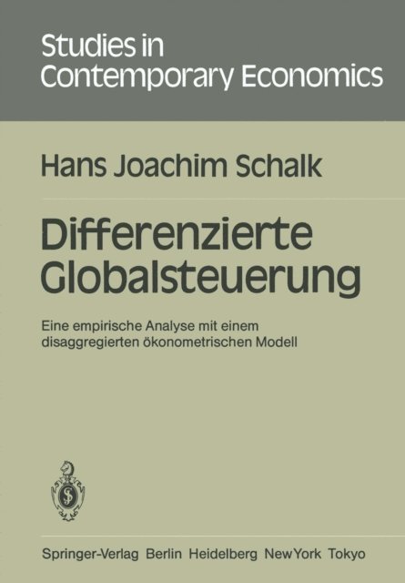 Hans J. Schalk - Differenzierte Globalsteuerung, E-bok