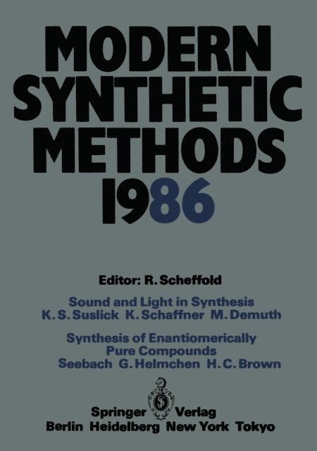 R. Scheffold - Modern Synthetic Methods 1986, E-bok
