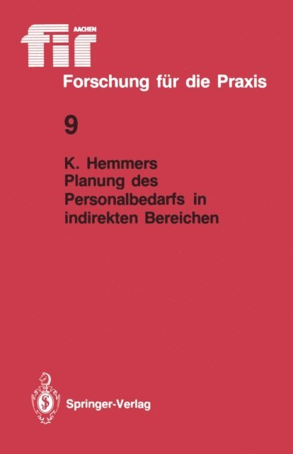 Karlheinz Hemmers - Planung des Personalbedarfs in indirekten Bereichen, E-bok