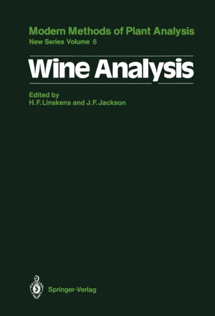 John F. Jackson, Hans-Ferdinand Linskens - Wine Analysis, E-bok