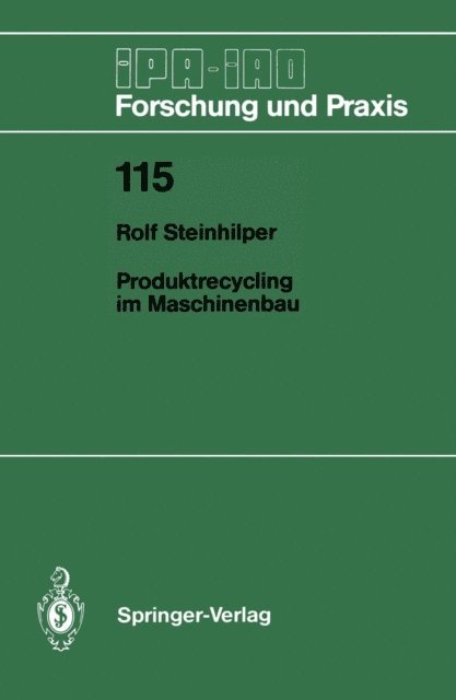 Rolf Steinhilper - Produktrecycling im Maschinenbau, E-bok