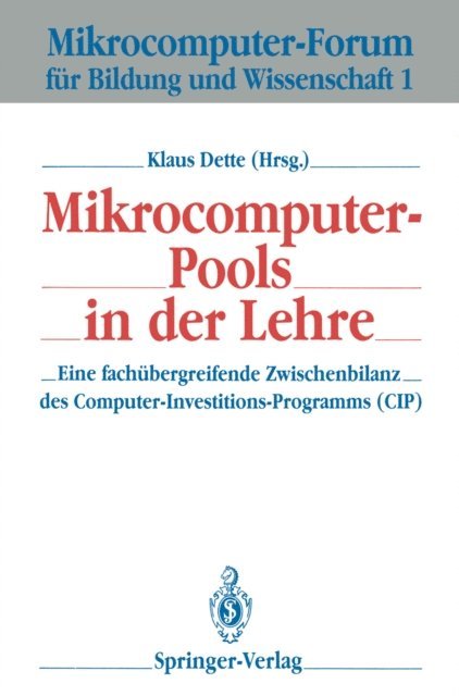 Klaus Dette - Mikrocomputer-Pools in der Lehre, E-bok