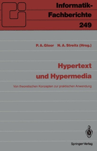 Norbert Streitz, Peter A. Gloor - Hypertext und Hypermedia, E-bok