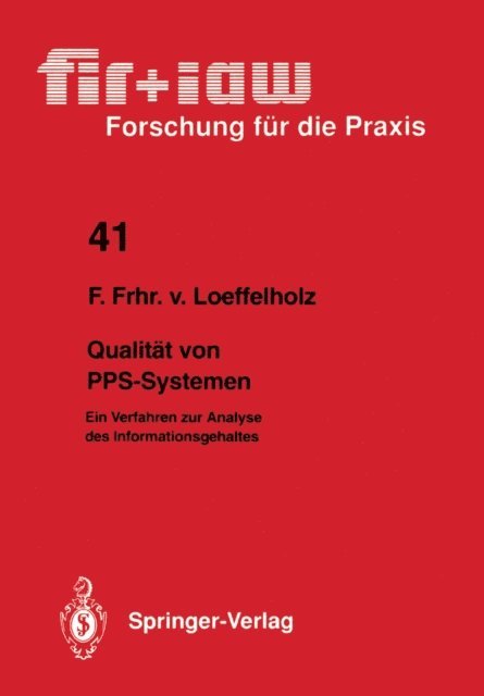 Friedrich v. Loeffelholz - Qualität von PPS-Systemen, E-bok