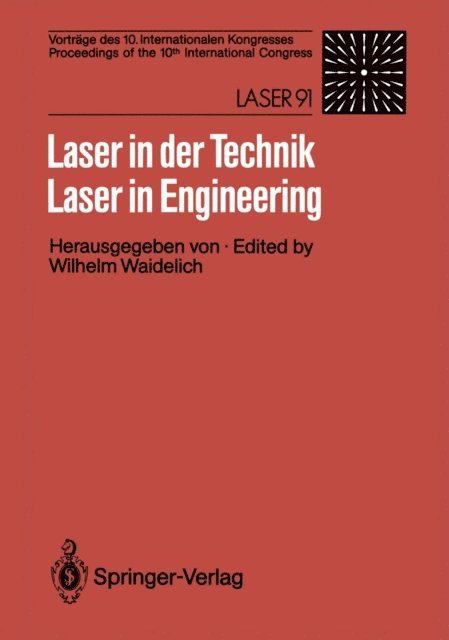 Wilhelm Waidelich - Laser in der Technik / Laser in Engineering, E-bok