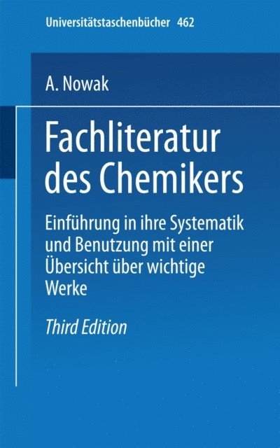 A. Nowak - Fachliteratur des Chemikers, E-bok. Tillgänglighet: Lägg i varukorg