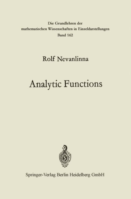 Rolf Nevanlinna - Analytic Functions, E-bok