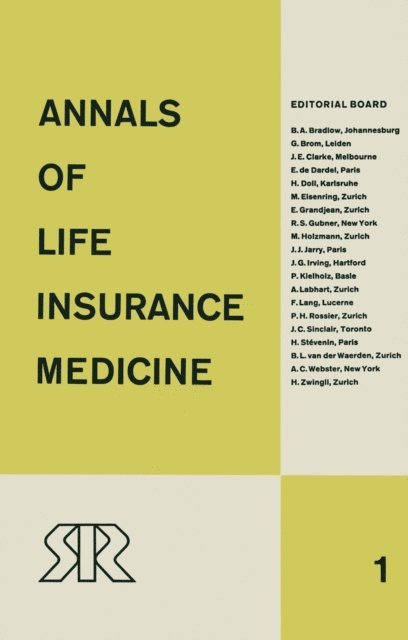 Heinrich Jecklin, Swiss Reinsurance Company, Eugene V. Higgins - Annals of Life Insurance Medicine, E-bok