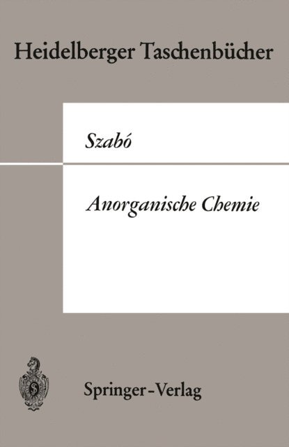 Zoltan G. Szabo - Anorganische Chemie, E-bok