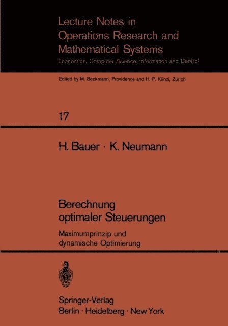 K. Neumann, H. Bauer - Berechnung optimaler Steuerungen, E-bok