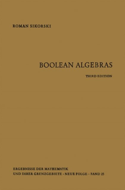 Roman Sikorski - Boolean Algebras, E-bok. Tillgänglighet: Lägg i varukorg