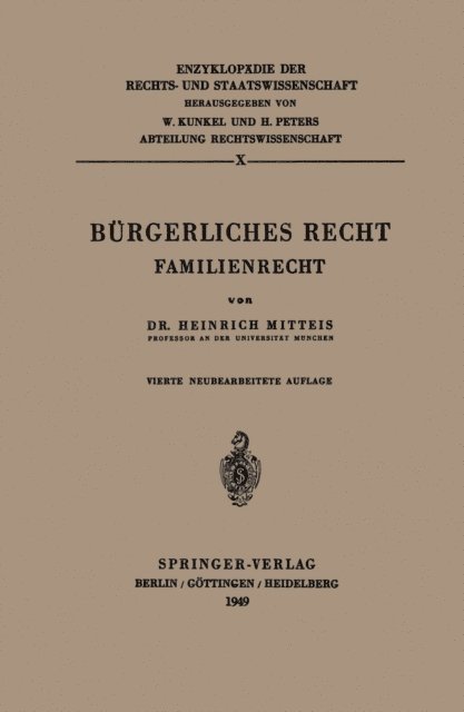 Heinrich Mitteis - Bürgerliches Recht, E-bok