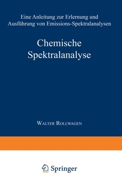 Wolfgang Seith - Chemische Spektralanalyse, E-bok