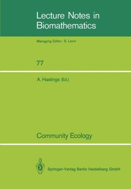 Alan Hastings - Community Ecology, E-bok