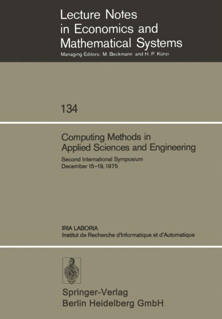 J. L. Lions, R. Glowinski - Computing Methods in Applied Sciences and Engineering, E-bok