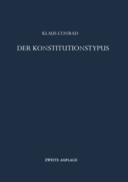 Klaus Conrad - Der Konstitutionstypus, E-bok