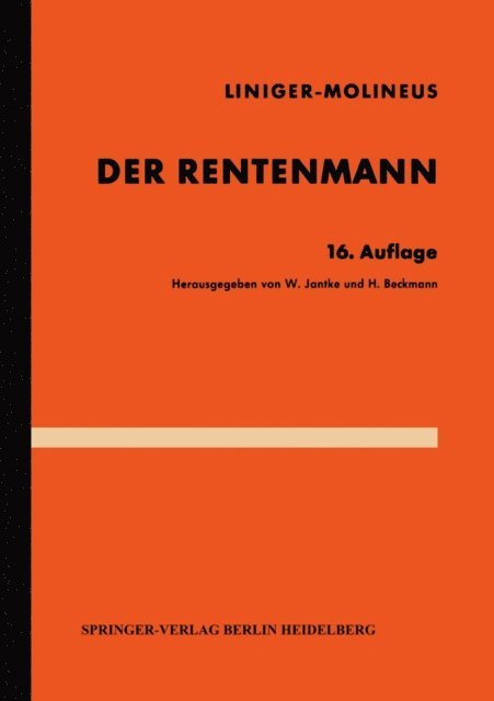 Gustav Molineus, Hans Liniger - Der Rentenmann, E-bok