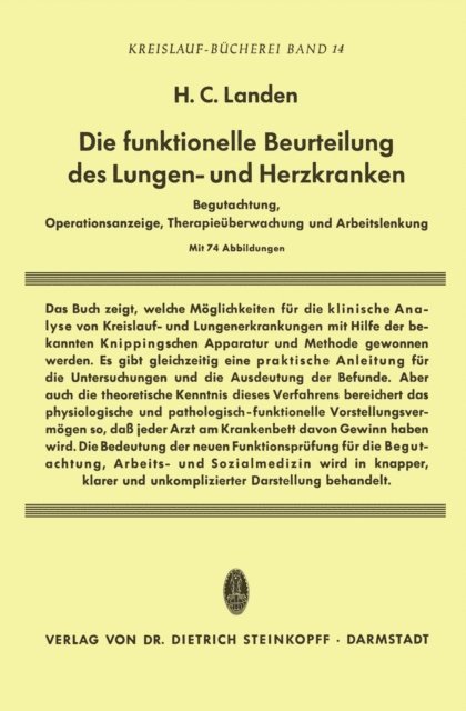 Heribert C. Landen - Die Funktionelle Beurteilung des Lungen- und Herzkranken, E-bok
