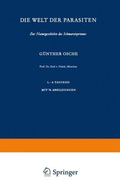 G. Osche - Die Welt der Parasiten, E-bok
