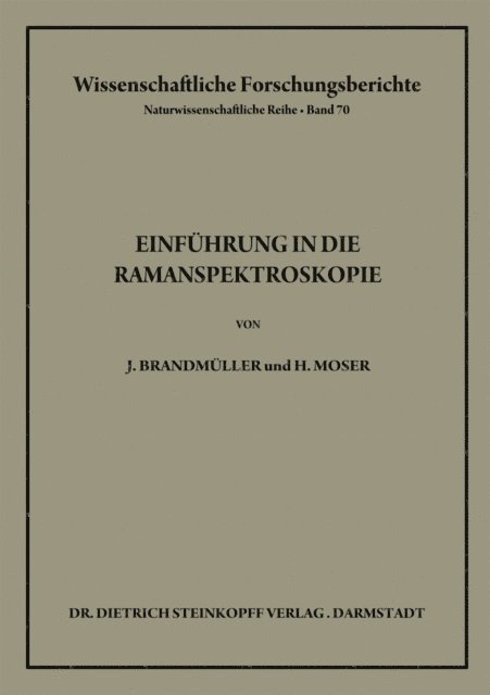 Heribert Moser, Josef Brandmuller - Einführung in die Ramanspektroskopie, E-bok