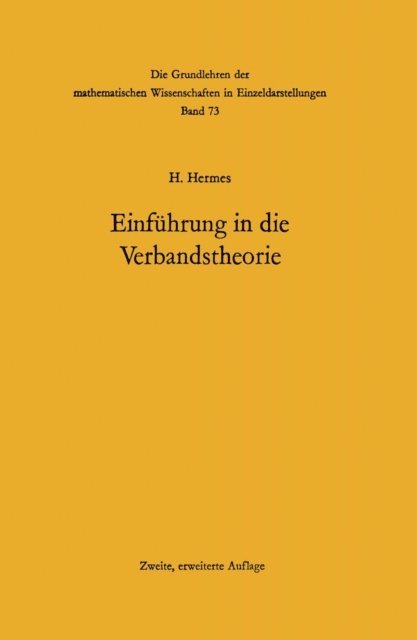 Hans Hermes - Einführung in die Verbandstheorie, E-bok