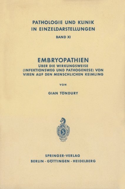 G. Tondury - Embryopathien, E-bok